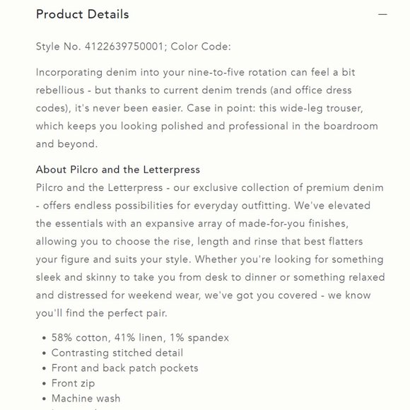 Anthro Pilcro High-Rise Wide-Leg Trouser Jeans 32 - Picture 16 of 16